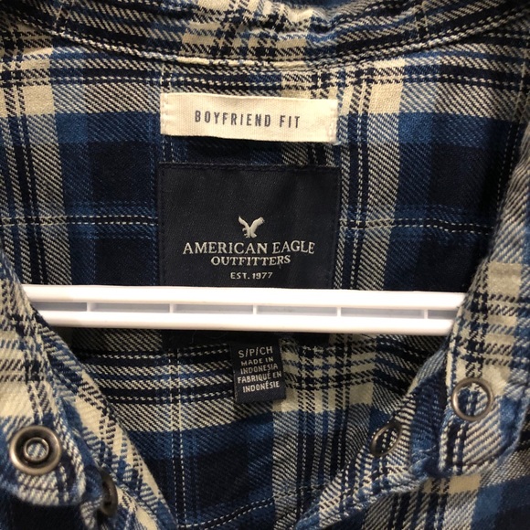 Blue and white flannel - Picture 2 of 3